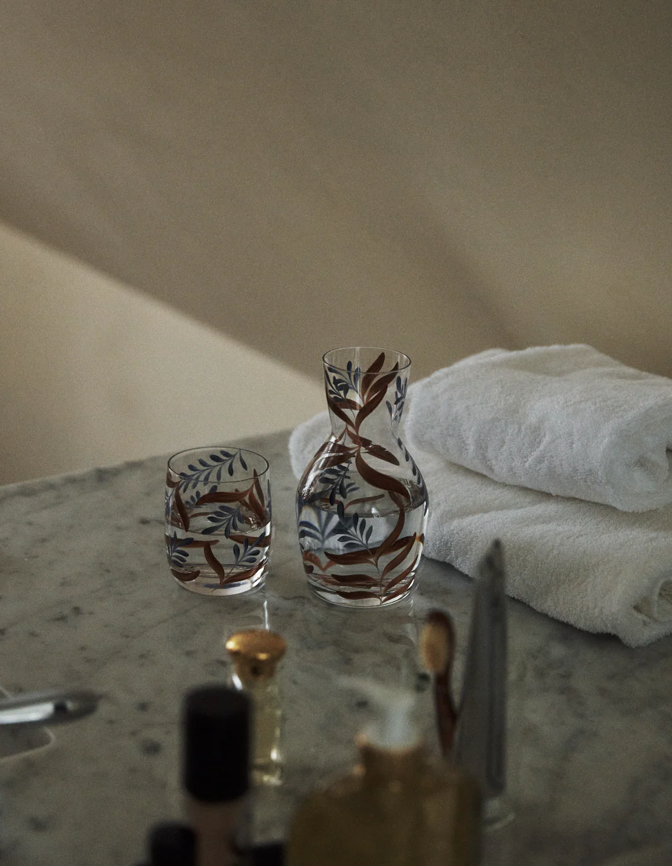 Botanical Bedside Carafe and Glass Set - Image 2