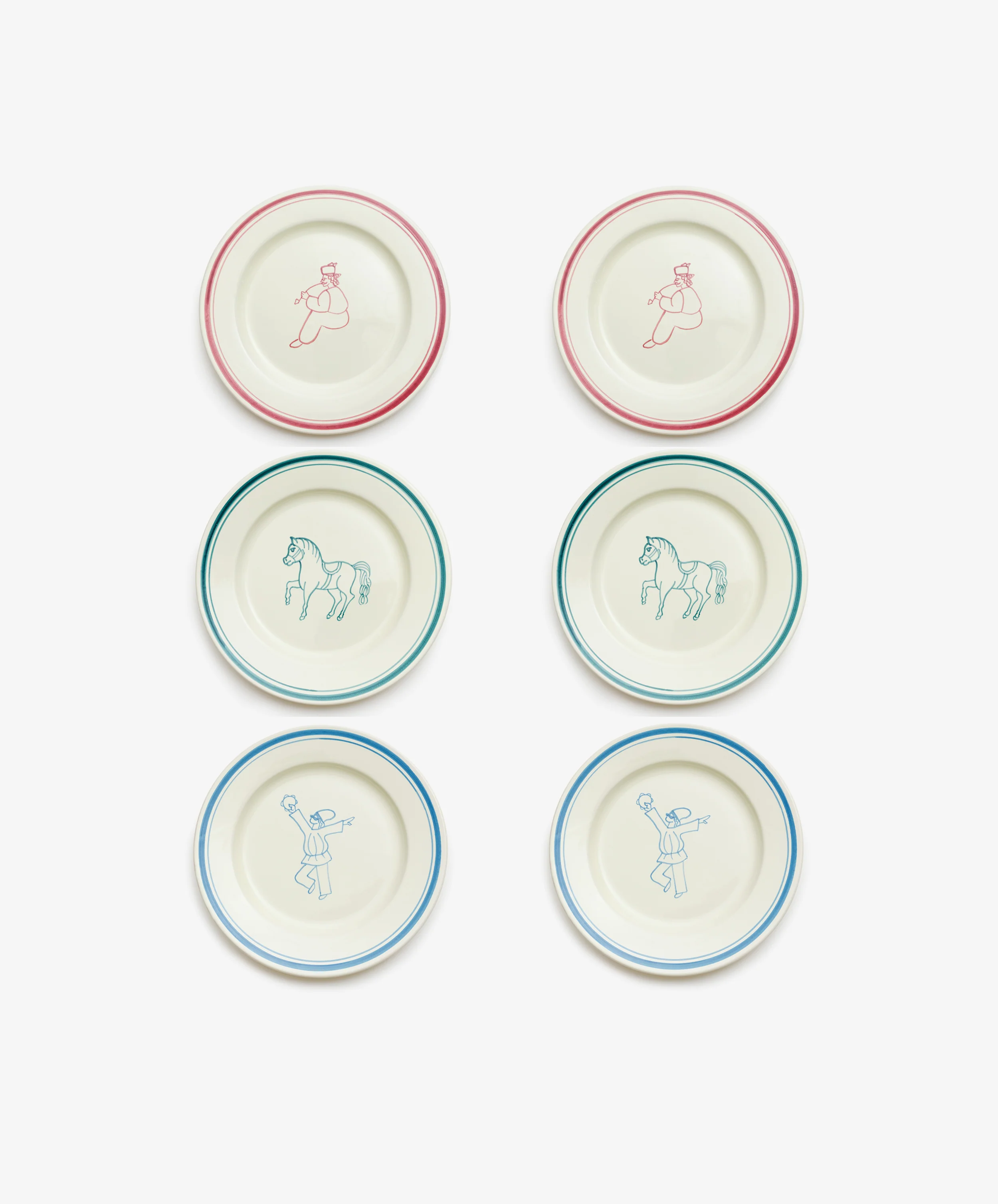 Folk Dinner Plate, Jester - Image 4