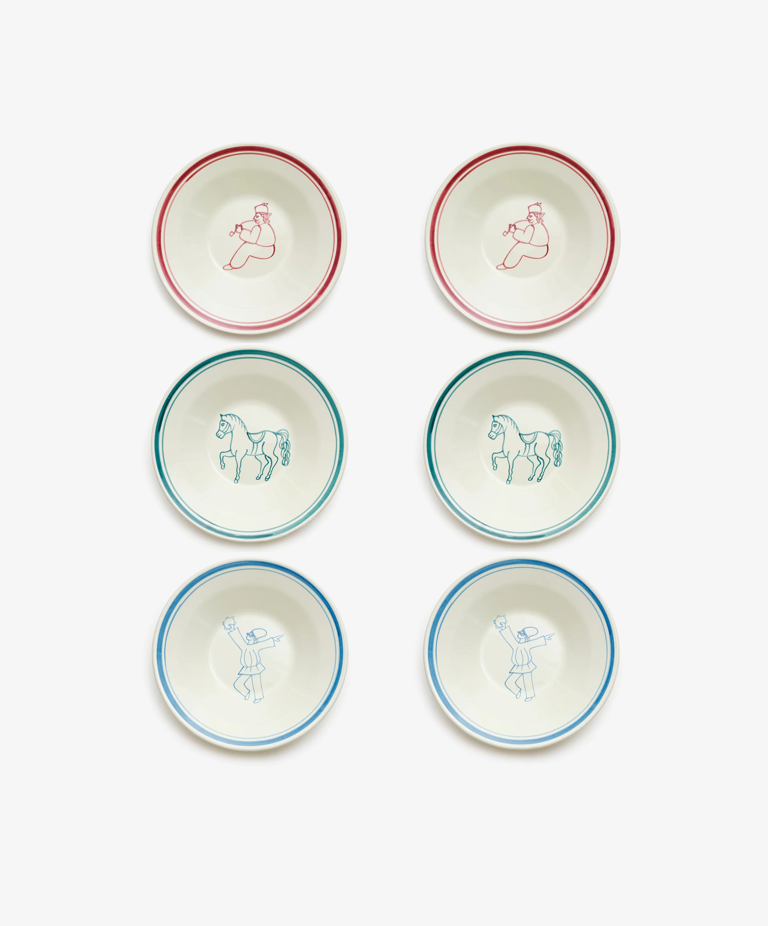 Folk Pasta Bowl, Horse - Image 3