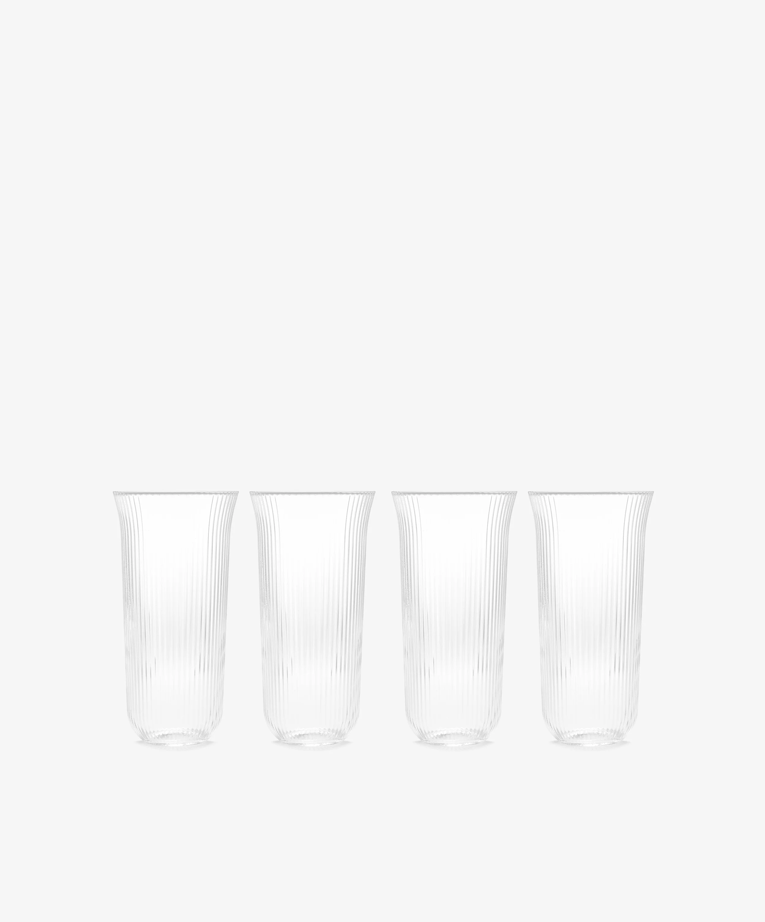 Linea Ribbed Water Glass, Set of 4 - Image 3