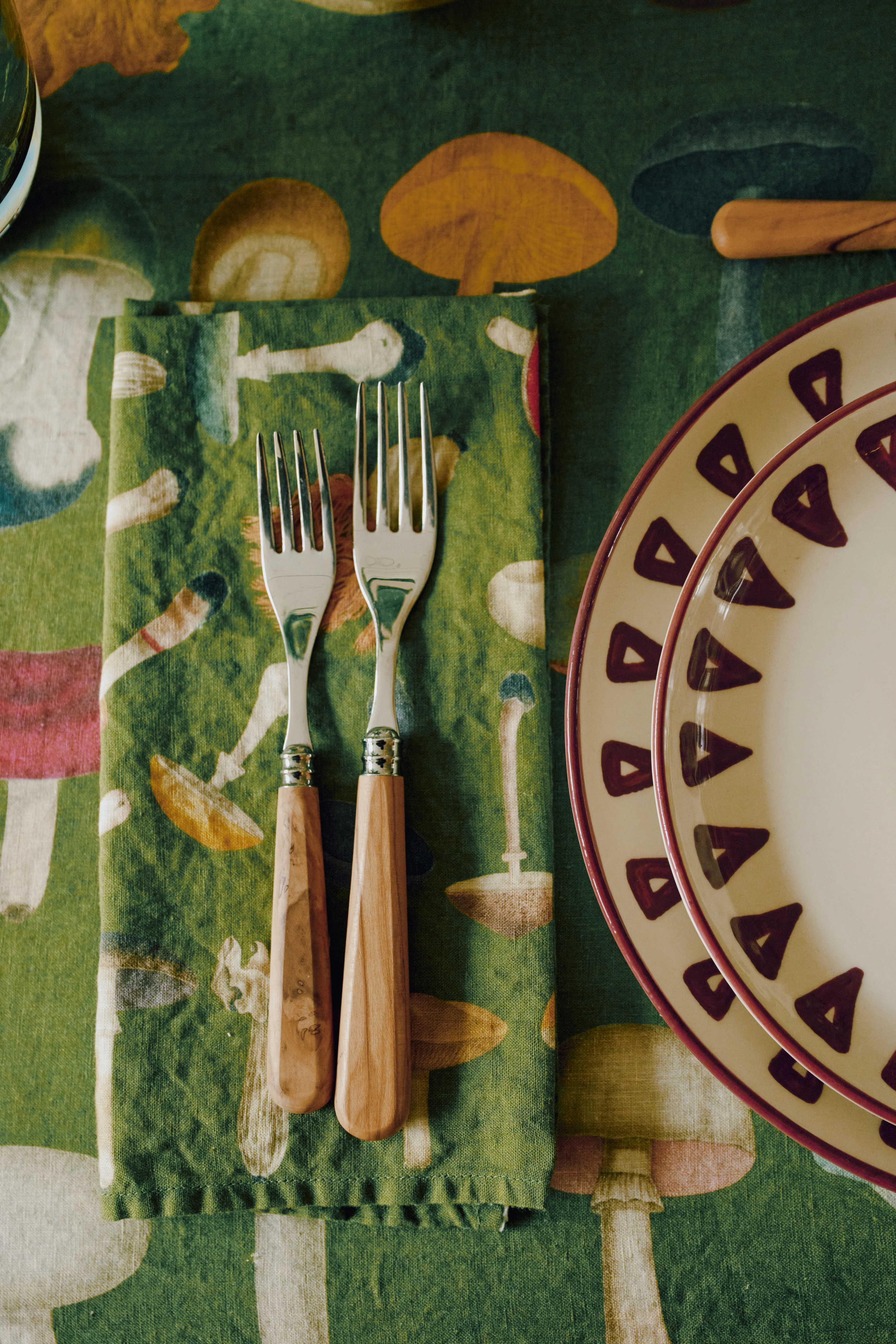 John Derian Fungi Napkin, Set of 6 - Image 2